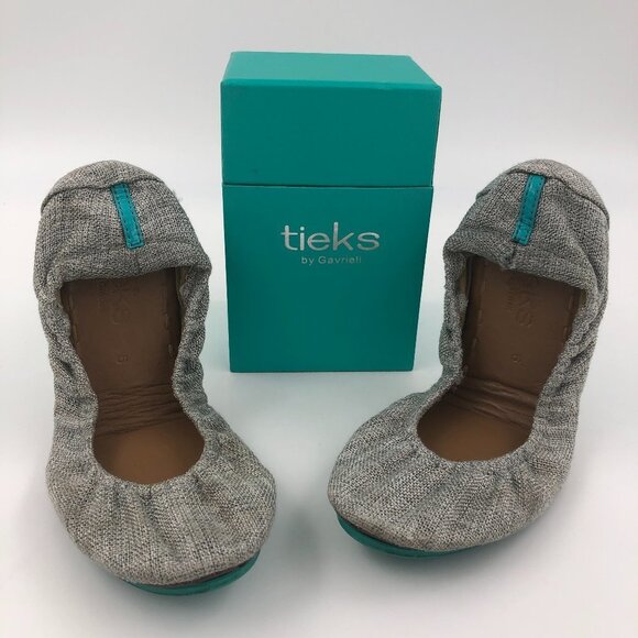 TIEKS by Gavrieli Silver Lake Vegan Ballet Flats 6 Retired